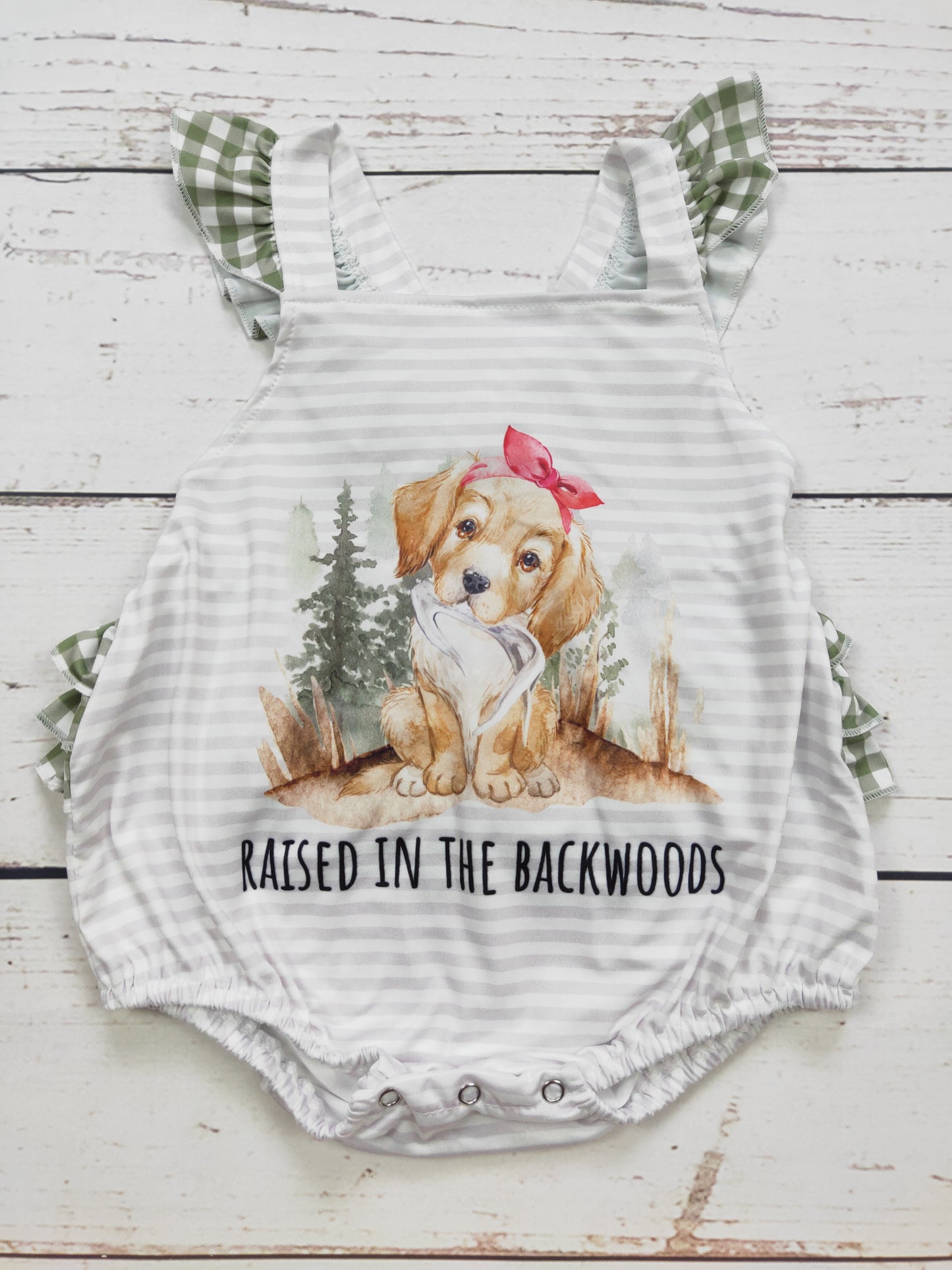 Baby Stripe Dog Printed Bubble