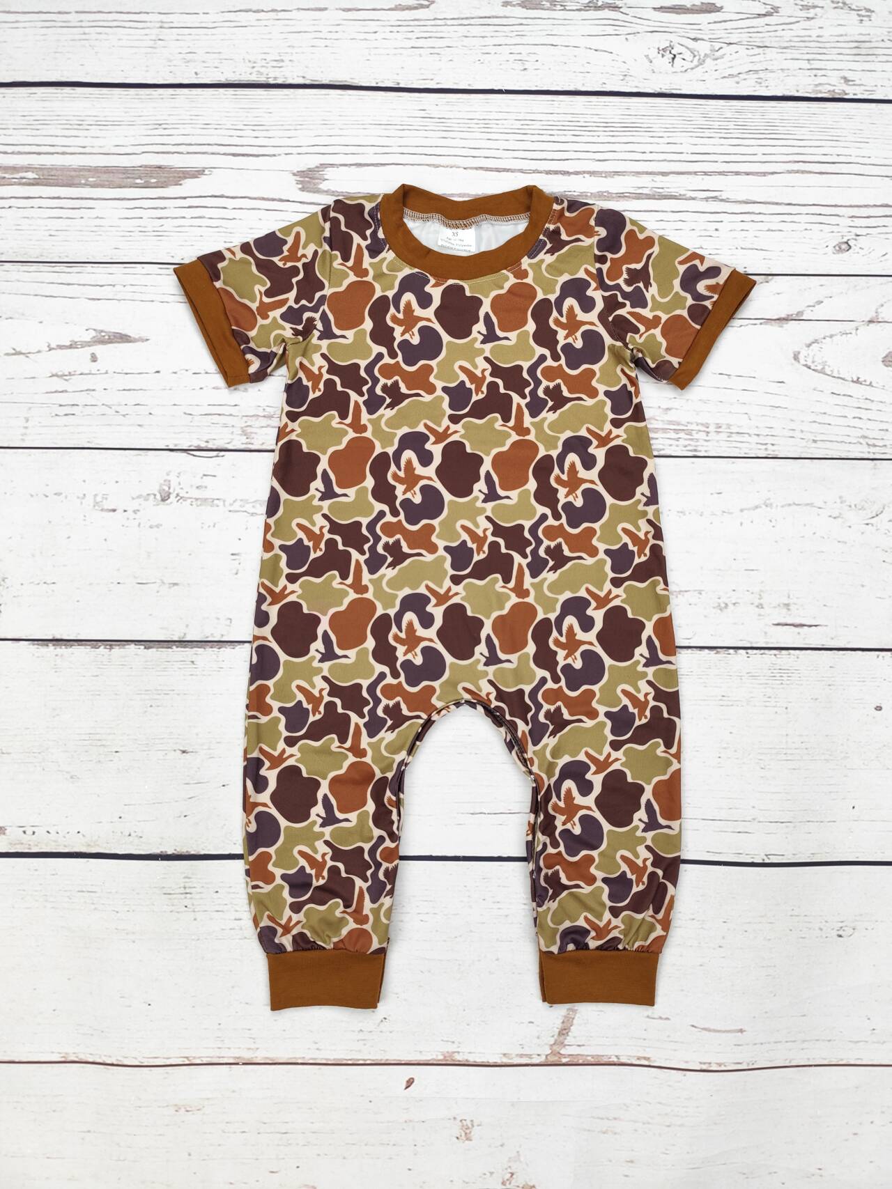 Baby Camouflage Duck Print Romper