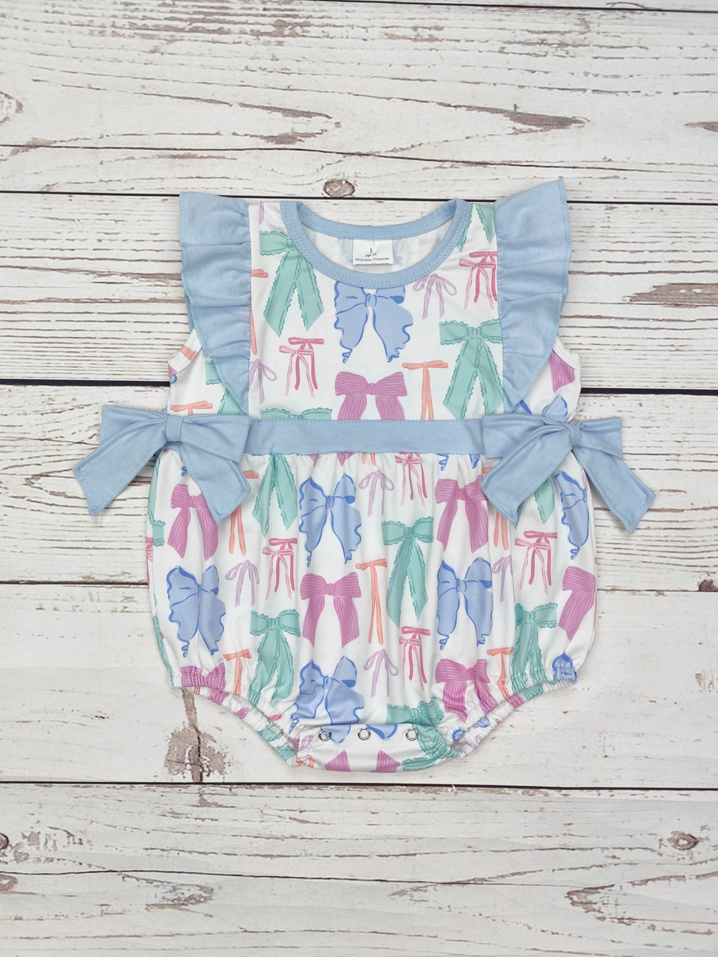 Multi Color Bow Printed Baby Bubble