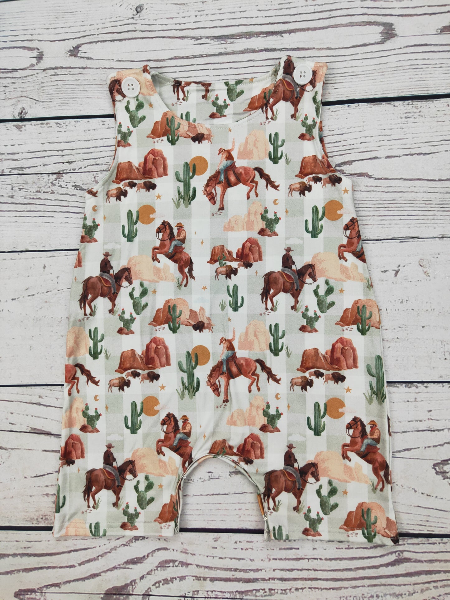 Baby Boy Western Printed Romper