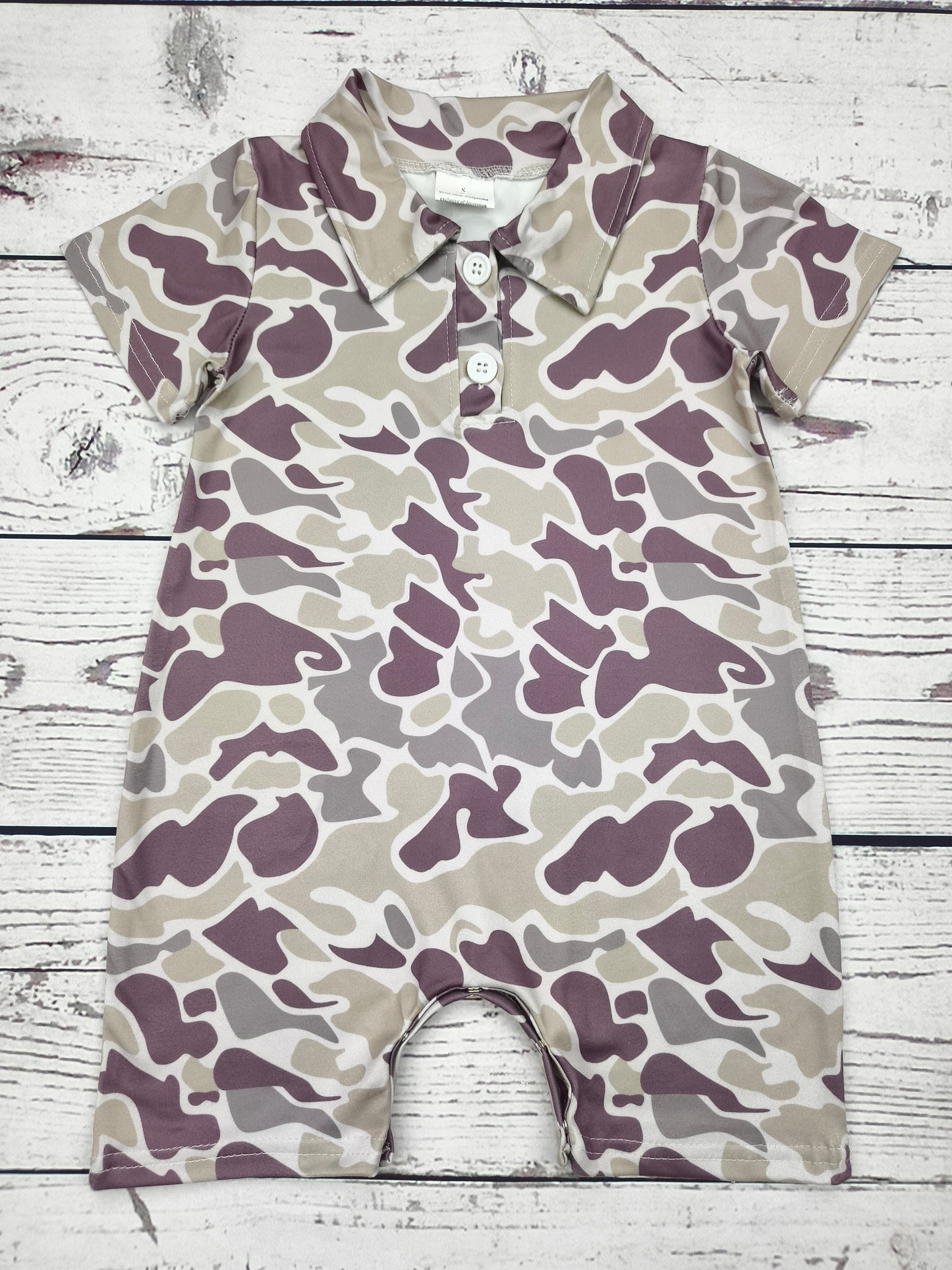 Baby Boy Clothing Camouflague Romper