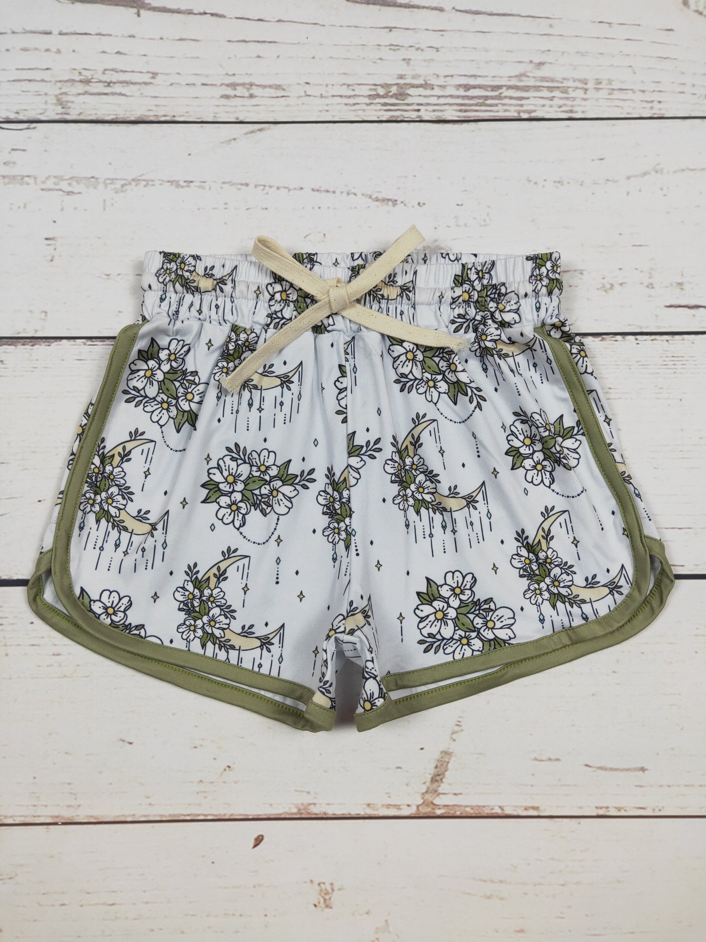 Girls Flower Cows Printed Shorts