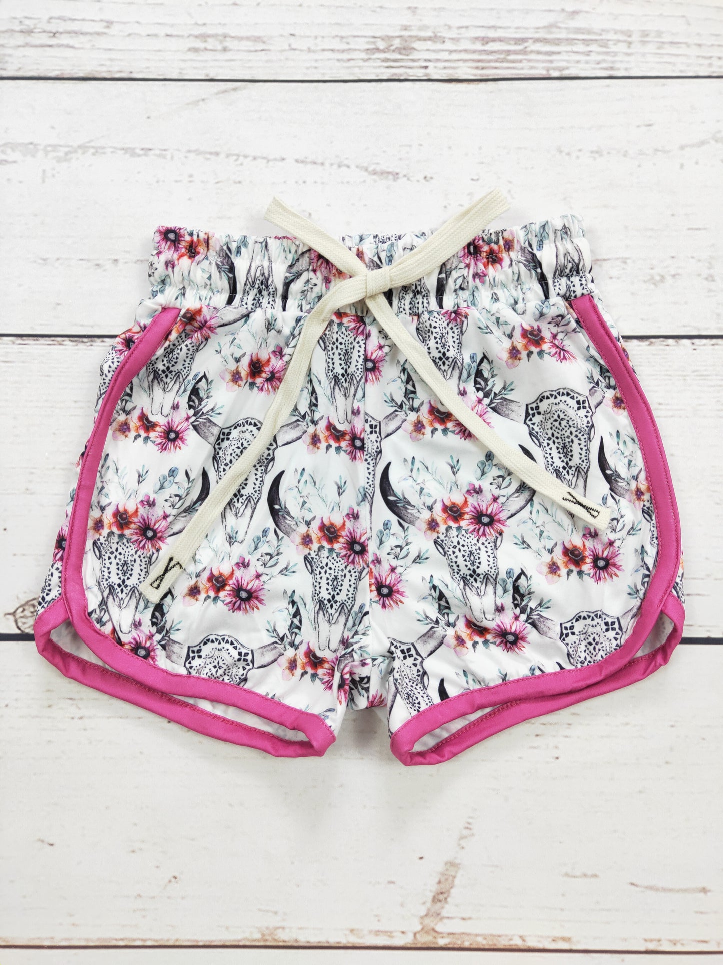 Baby Girls Floral Cows Printed Shorts