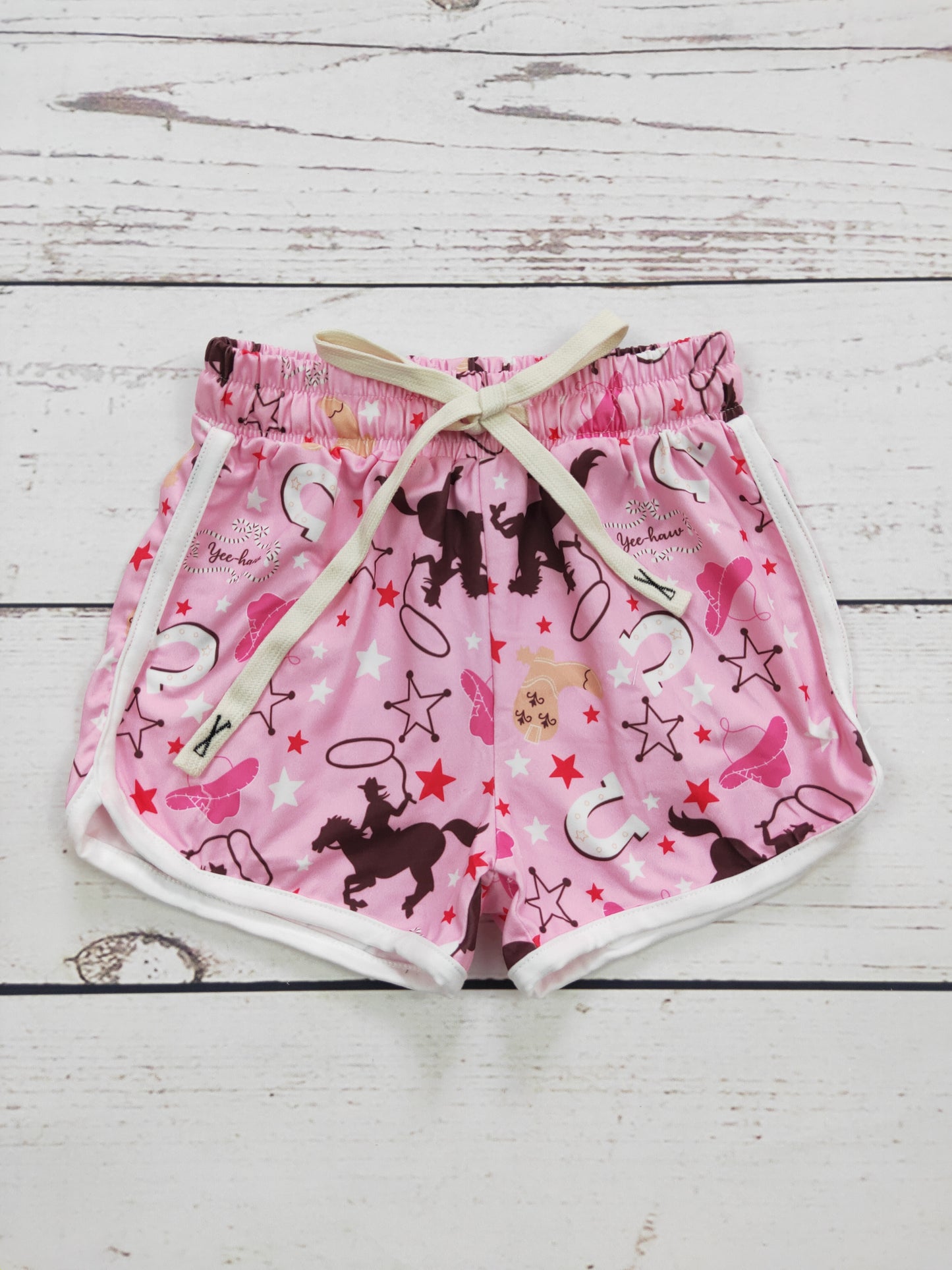 Baby Girls Pink Rodeo Western Shorts