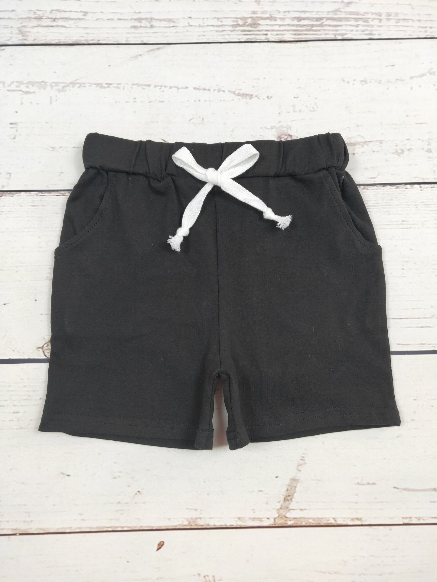 Boys Black Shorts With Pockets