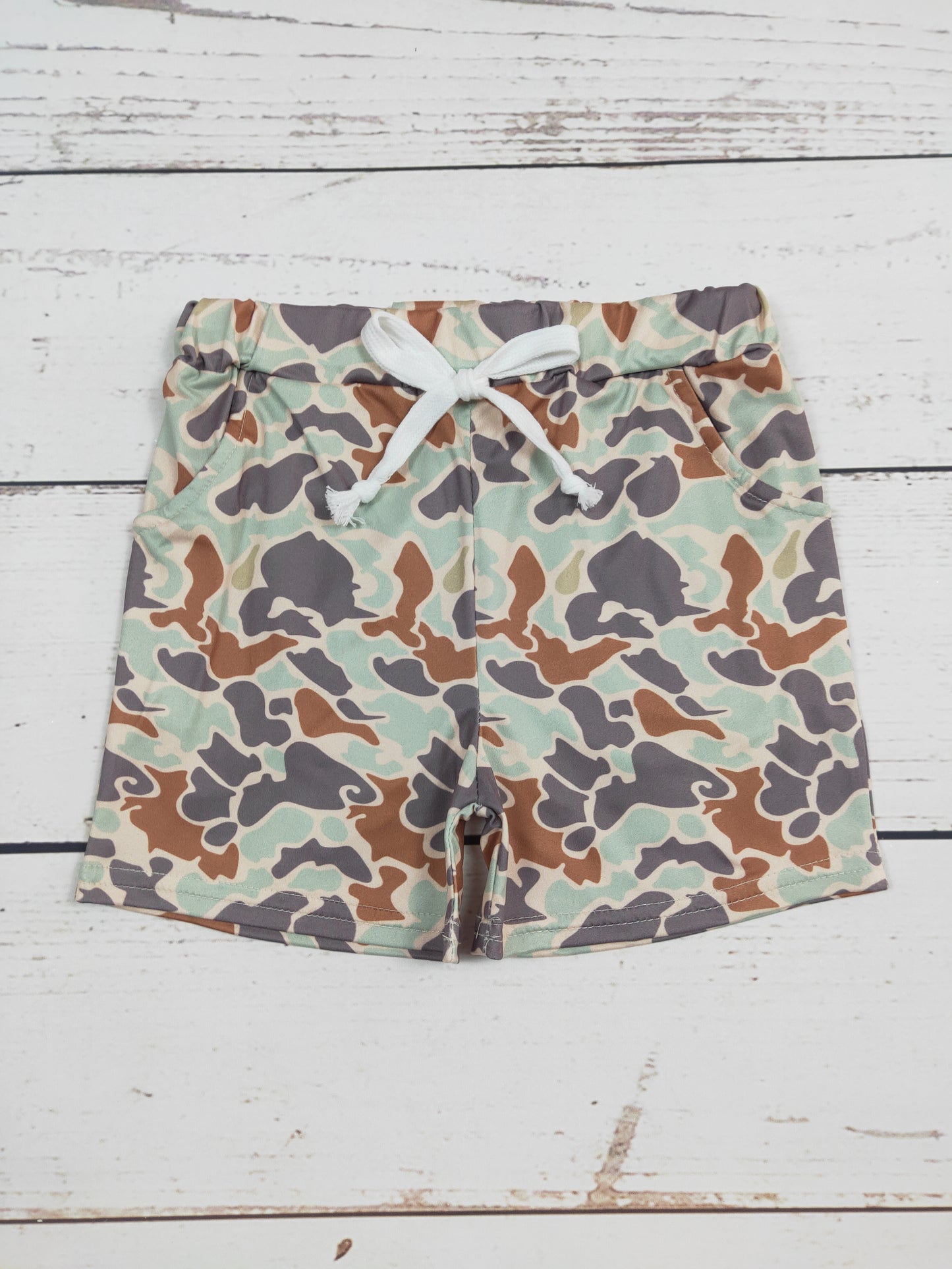 Boys Camouflage Shorts With Pockets