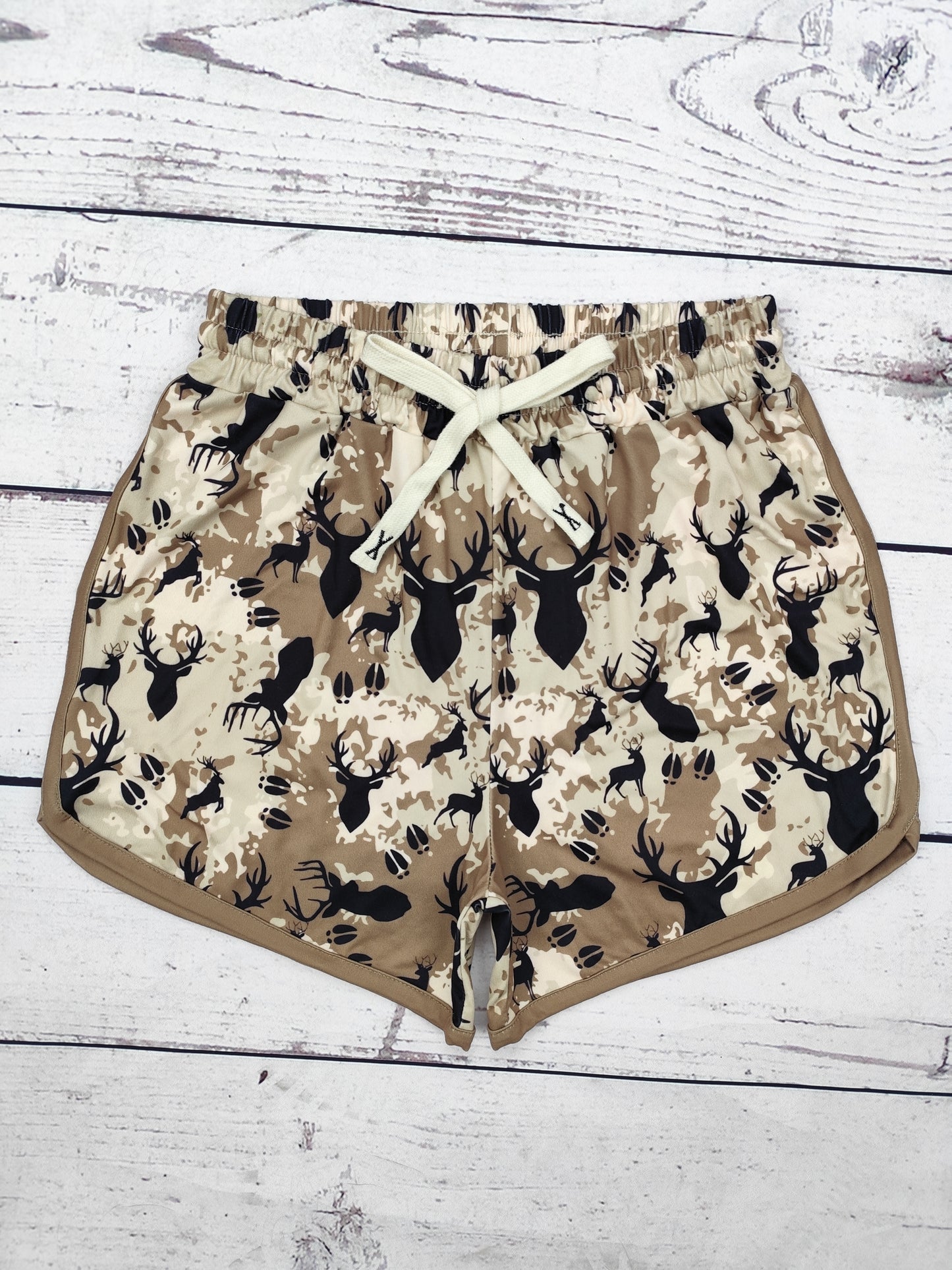 Deer Print Casual Shorts