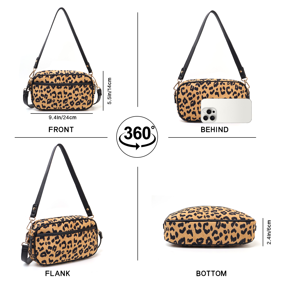 Cheetah Pattern Women Shoulder Bag