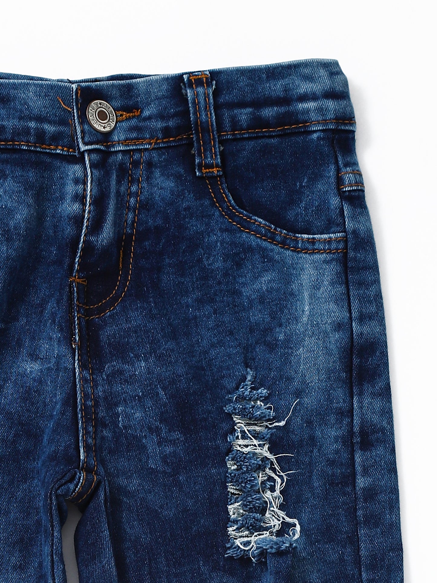 Blue Distressed Kids Jeans