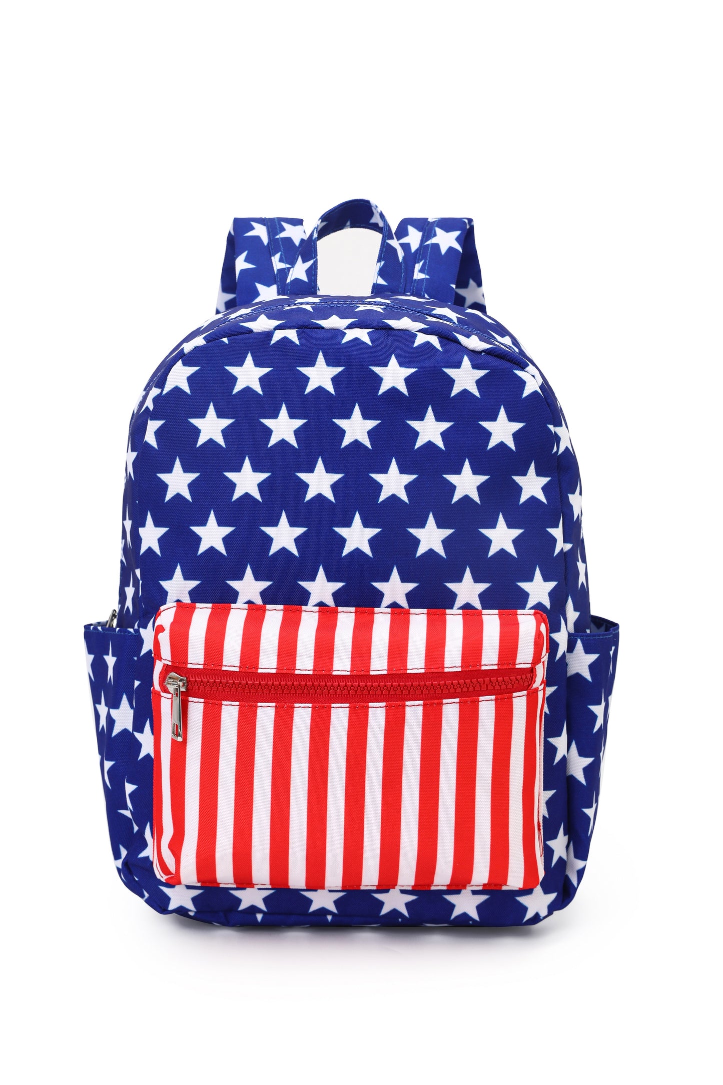 Blue Star Red Stripe Patriotic Kids Backpack