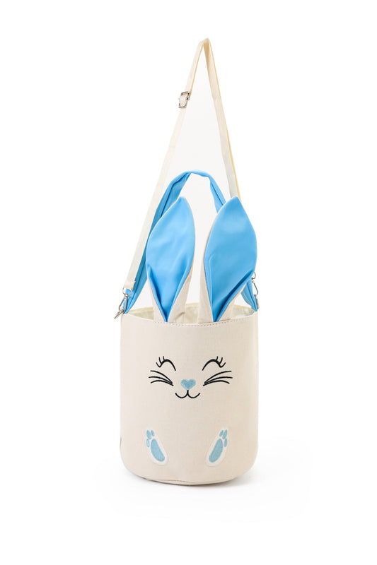 Blue Rabbit Embroidery Ears Boy Easter Bag