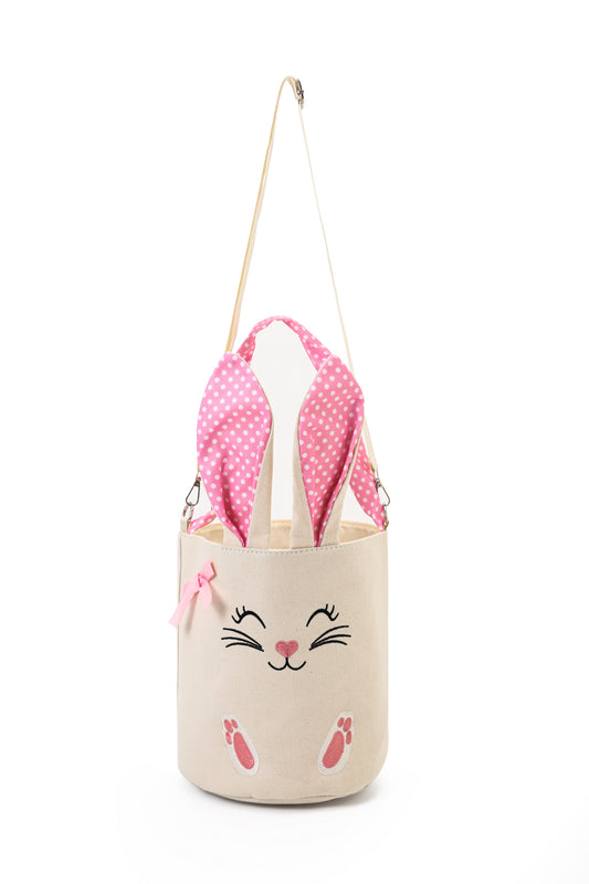 Pink Rabbit Embroidery Ears Girl Easter Bag