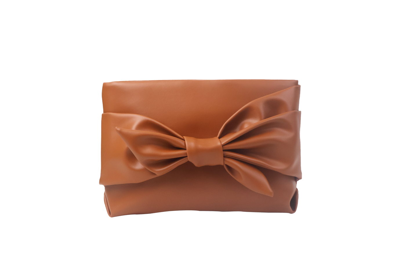 Brown Bow Clutch Bag