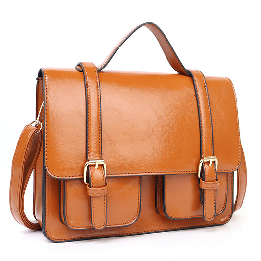 Flap Messenger Bag with Pockets
