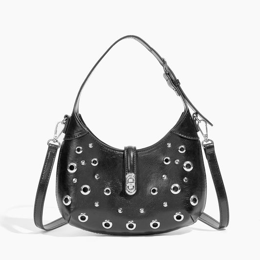 Black Crossbody Satchel Bag
