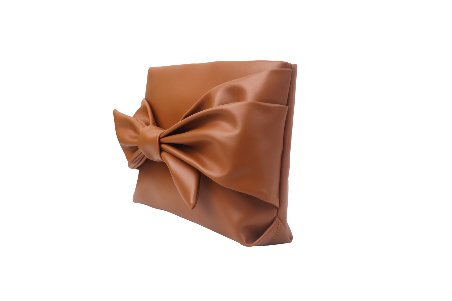 Brown Bow Clutch Bag