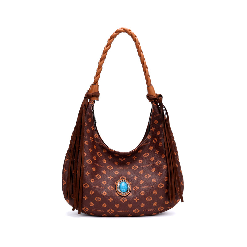 Brown Fringe Women Shoulder Bag