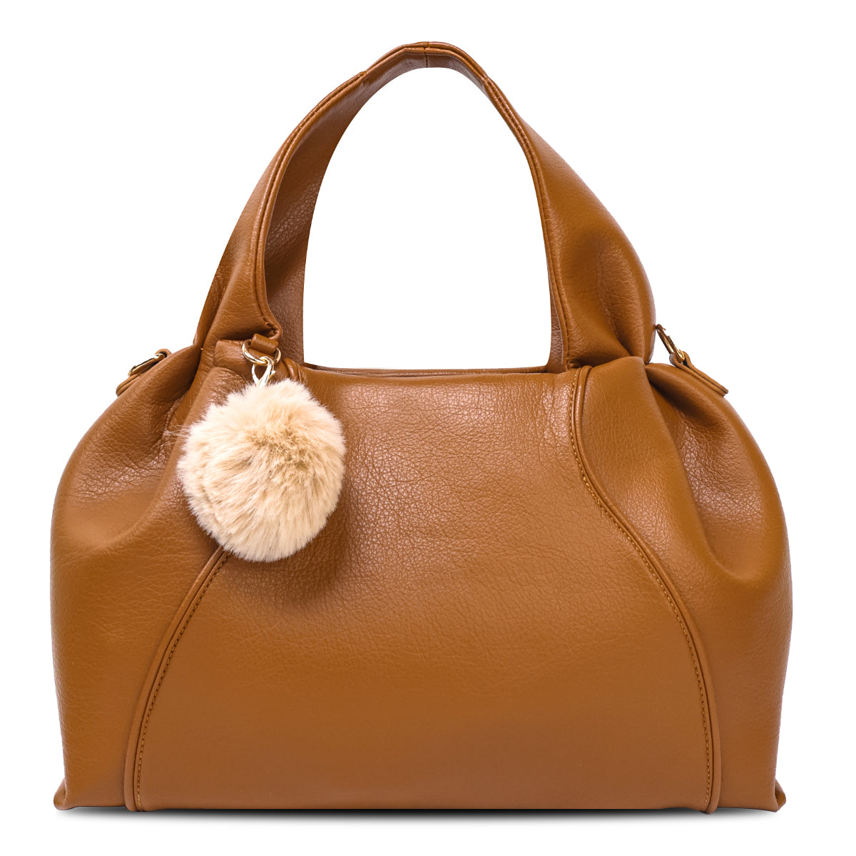 Brown PU leather Women Tote Bag