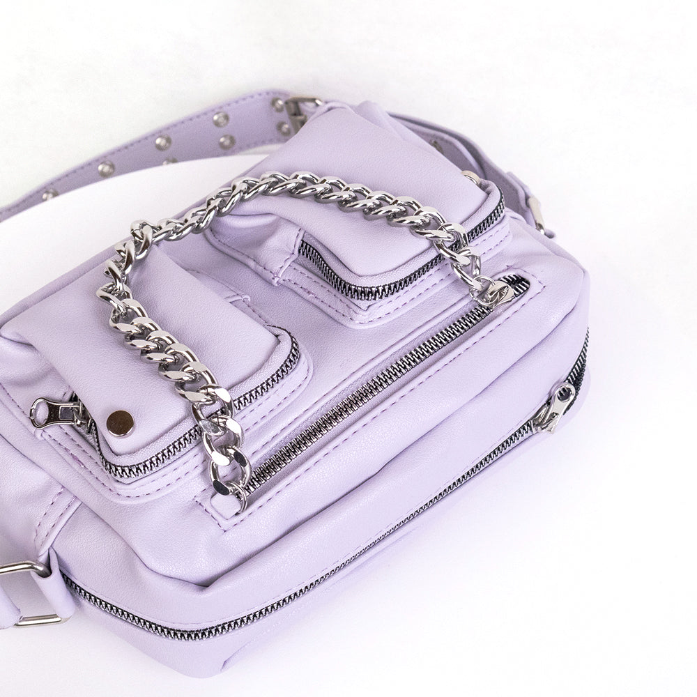 Lavender Crossbody Bag with Chain