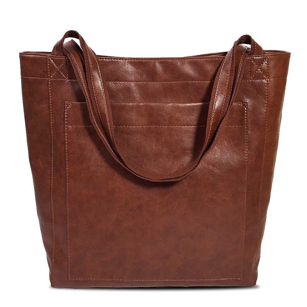 Dark Brown Big Capacity Shoulder Bag