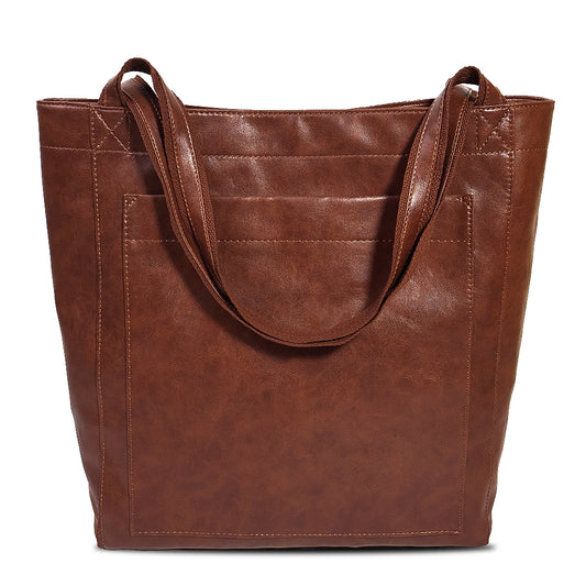 Dark Brown Big Capacity Shoulder Bag