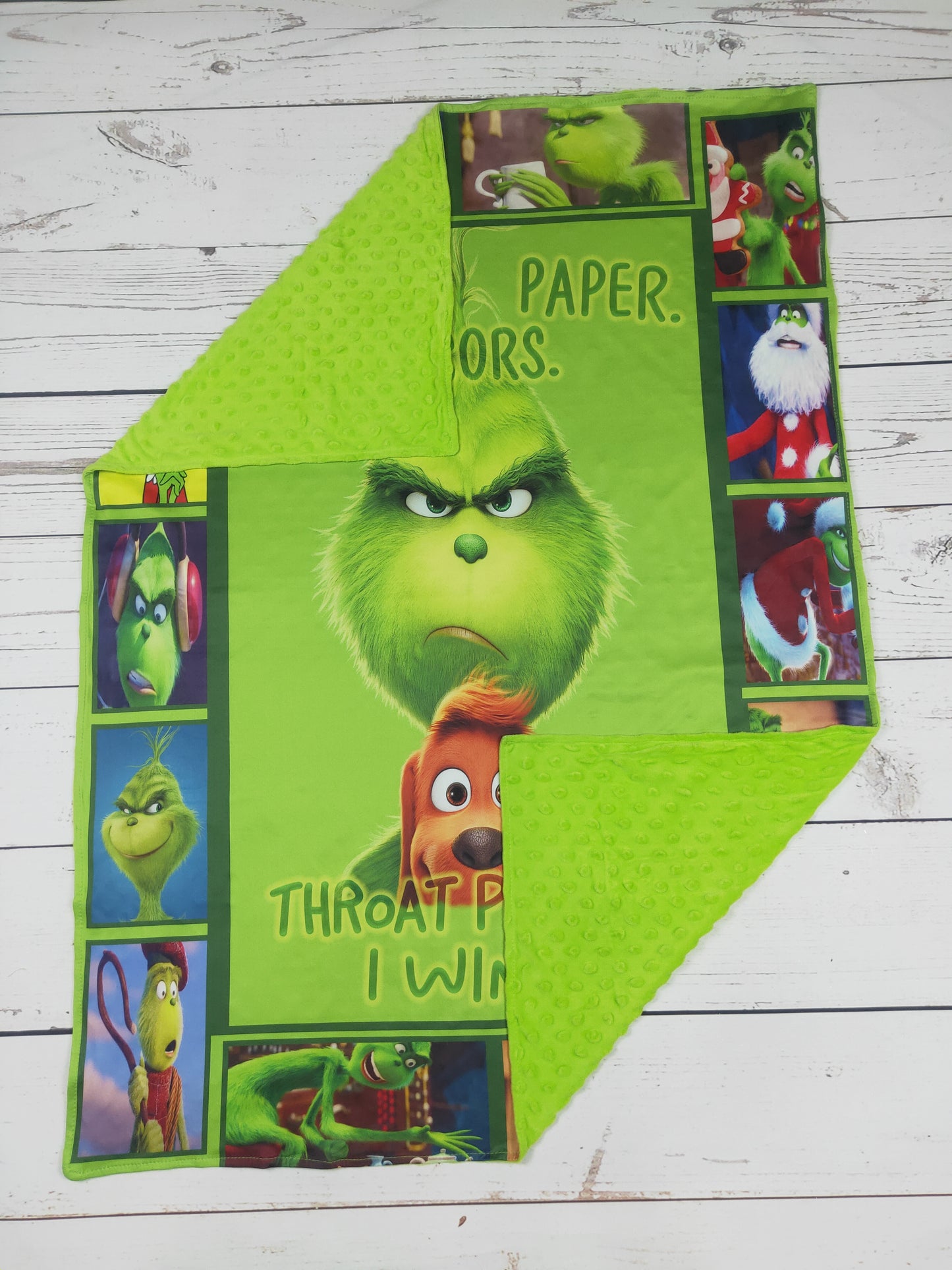 Baby Green Character Print Christmas Blanket