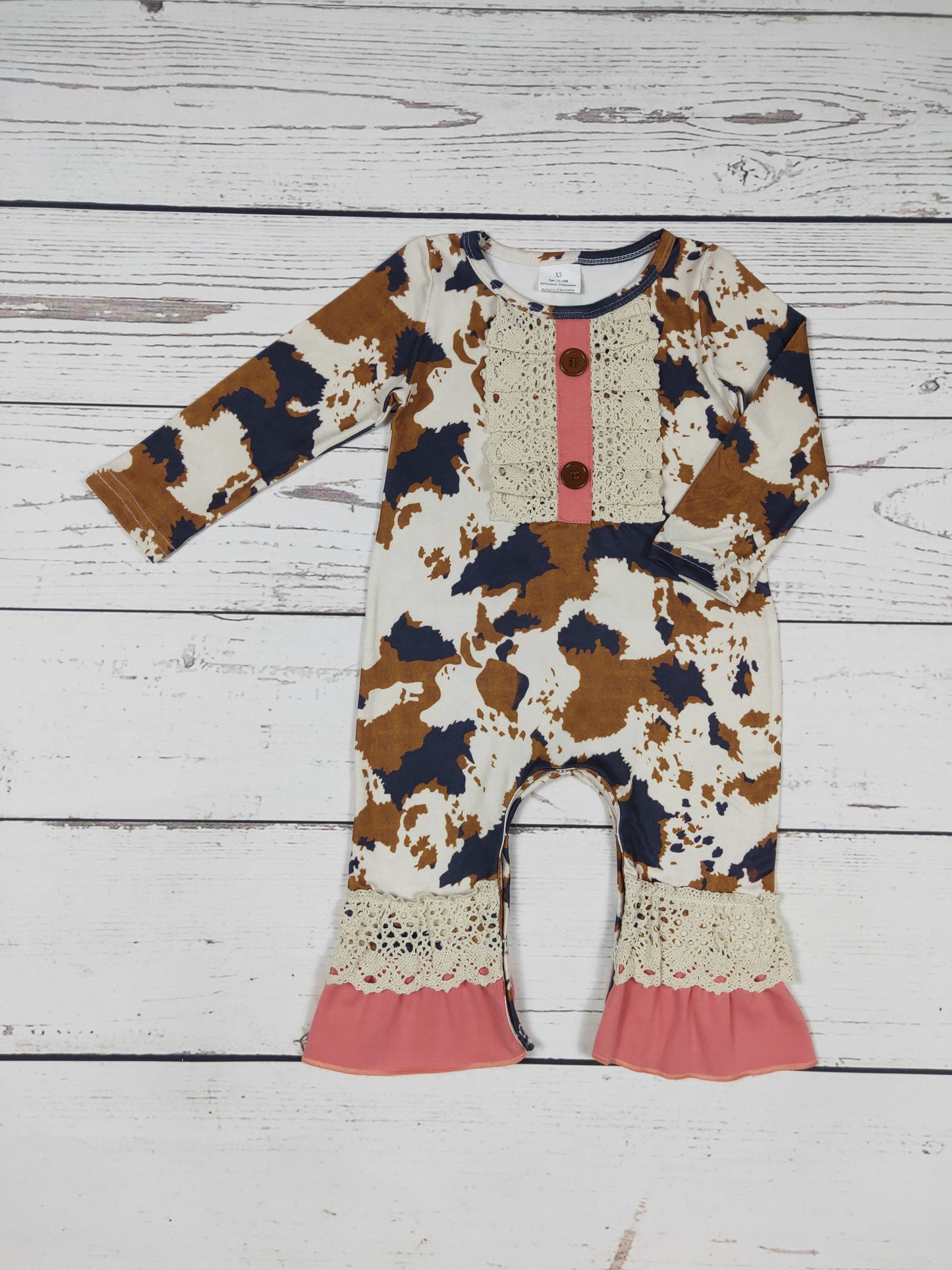 Baby Cow Print Romper