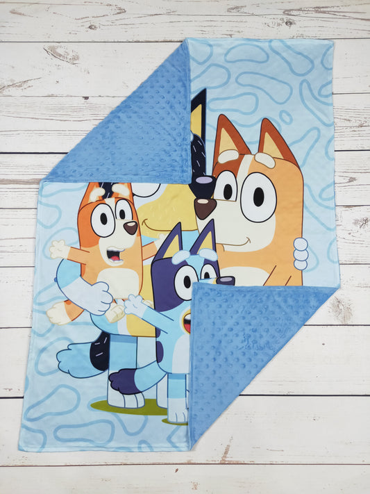 Baby Blue Character Printed Blanket