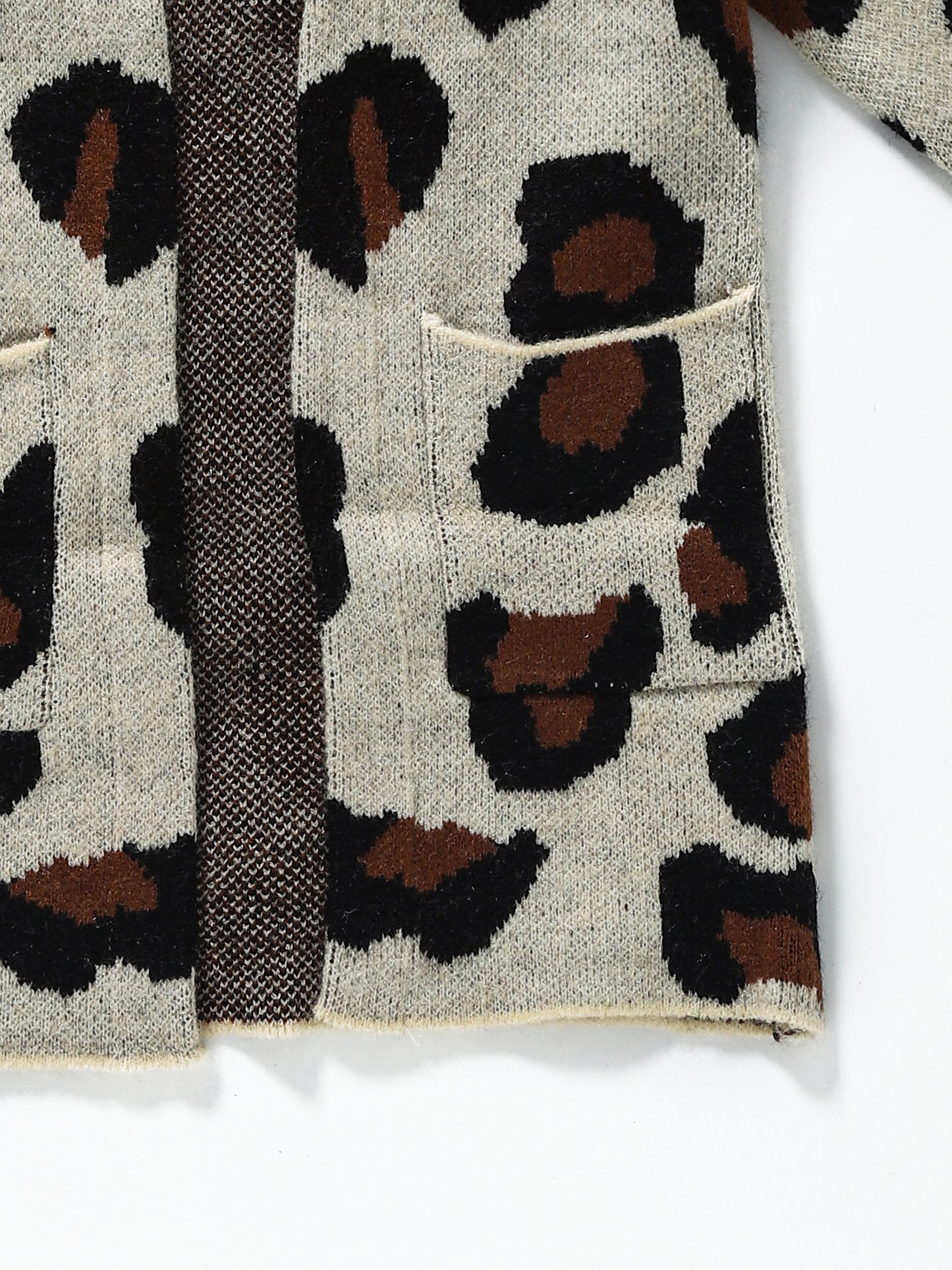 Girls Leopard Sweater Cardigan