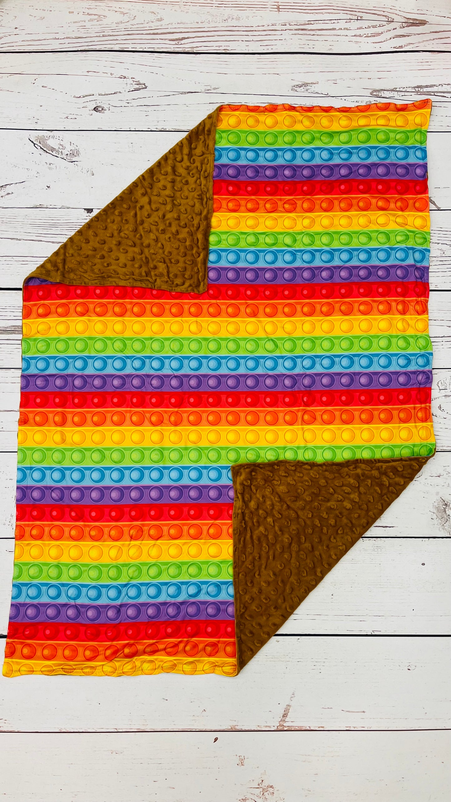 Baby Rainbow Color Minky Blanket