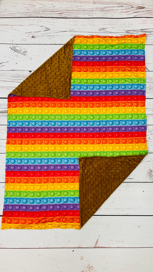Baby Rainbow Color Minky Blanket