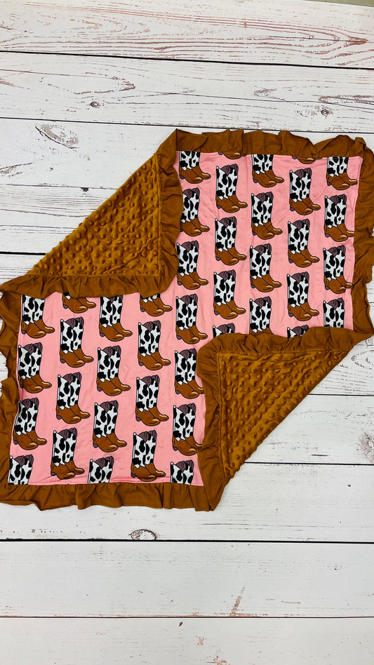 Baby Ruffle Boots Printed Blanket