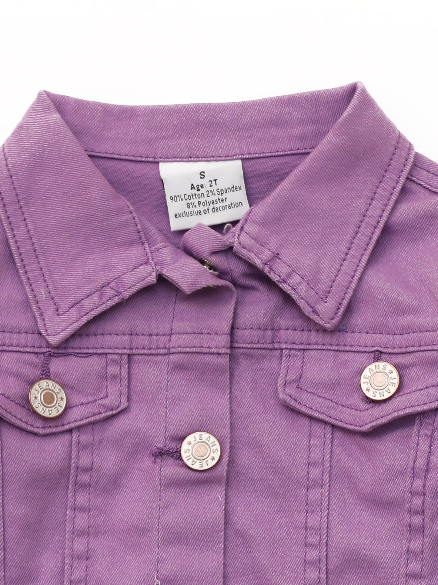 Kids Purple Fringe Denim Jackets