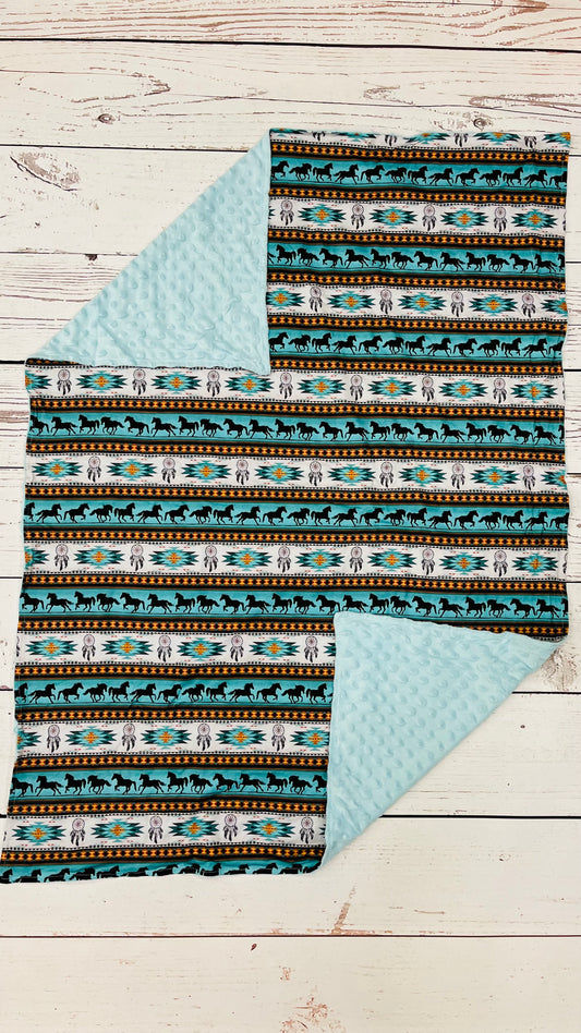 Baby Turquoise Horse Blanket