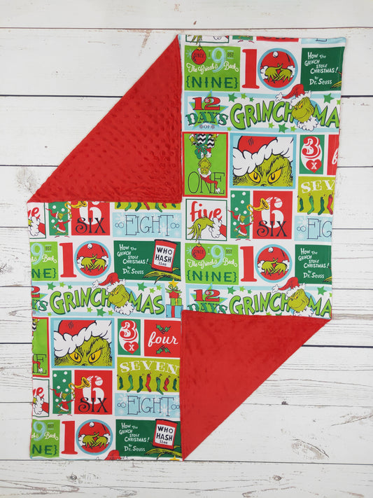 Baby Red Character Printed Christmas Blanket