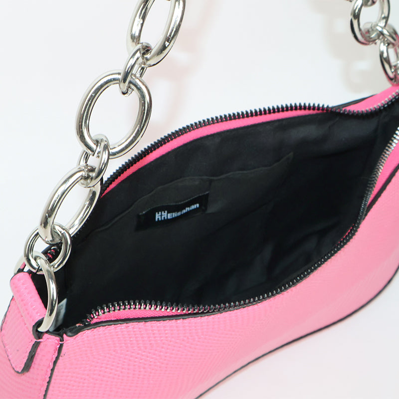 Pink Bag with Shoulder Chain Strap