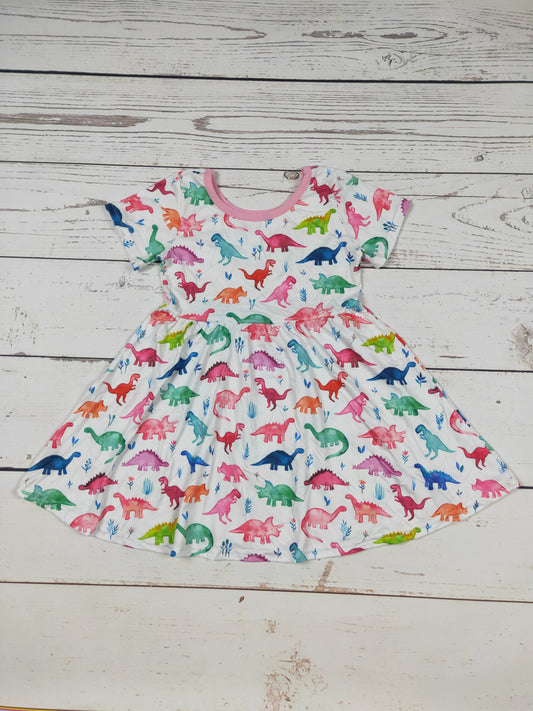 Dinosaur Printed Baby Dress