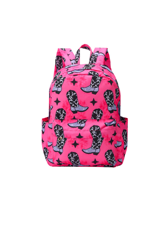 Fuchsia Boots Patter Backpack