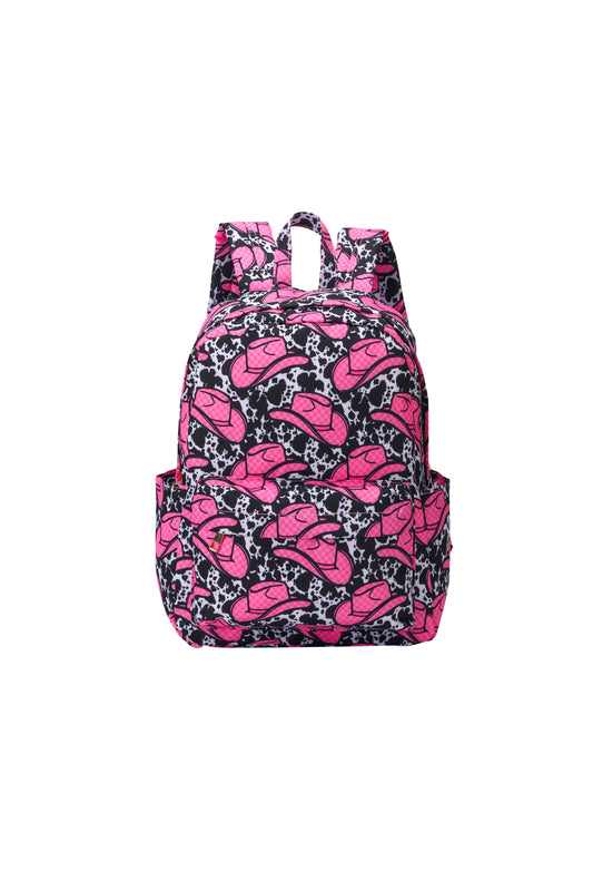 Fuchsia Hat Patter Backpack