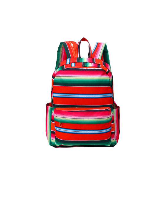 Red And Green Gradient Stripe Backpack