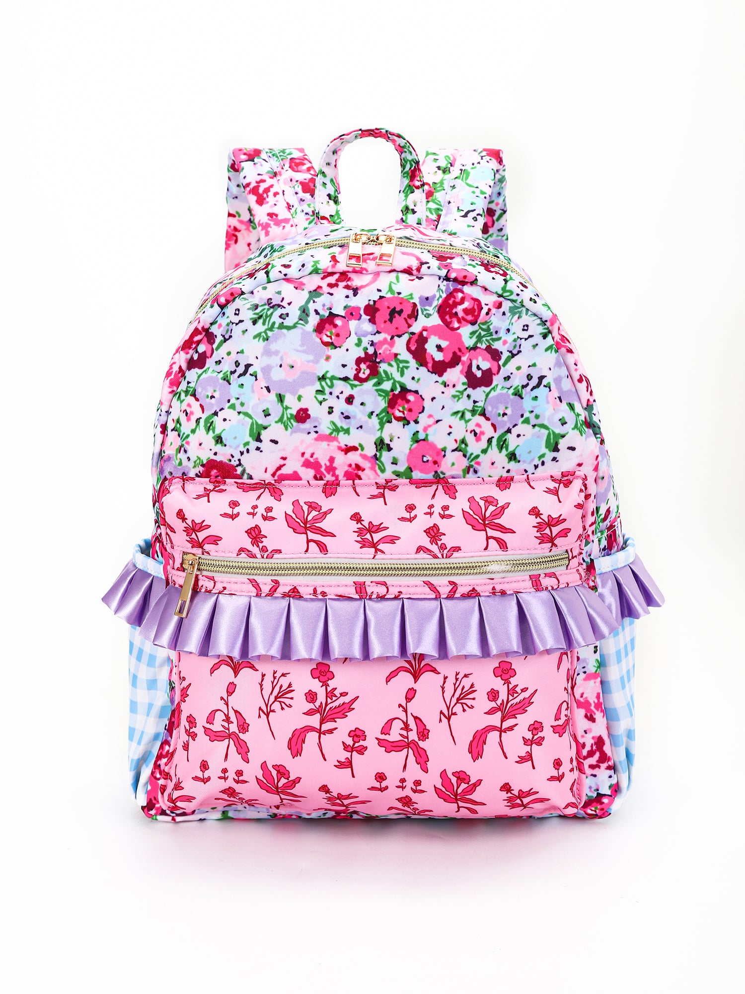 Pink Ruffly Backpack Pink Lavender Flower Girls Ruffle Backpack – Sassy kids palace