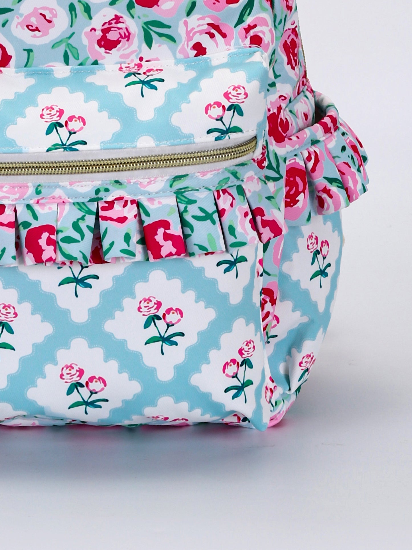 Pink Flower Kids Ruffle Backpack