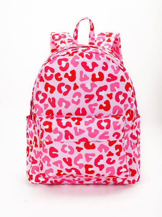 Pink Leopard Girls Backpacks