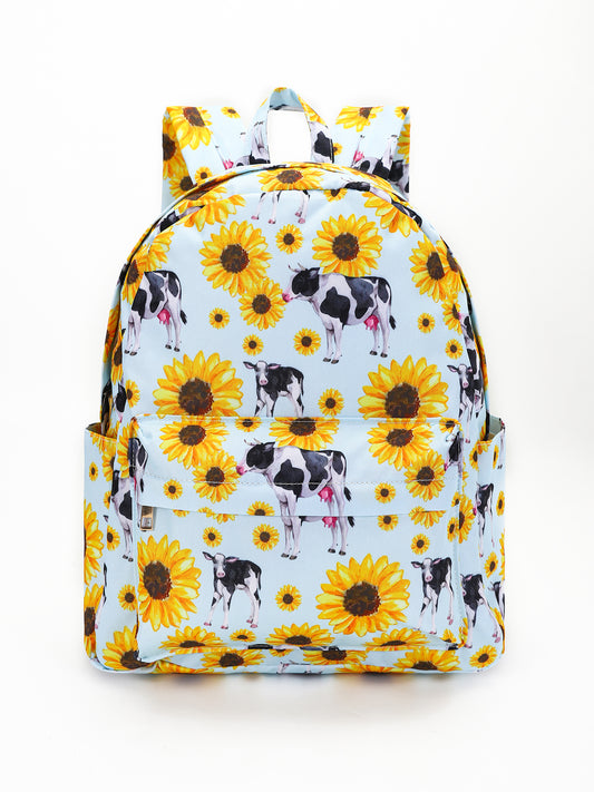 Cows Sunflower Girls Backpack