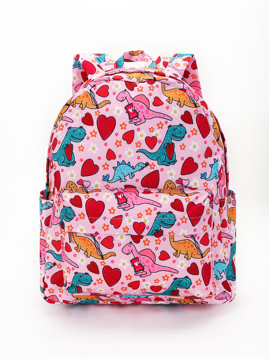 Girls Dinosaur Valentine's Day Backpack