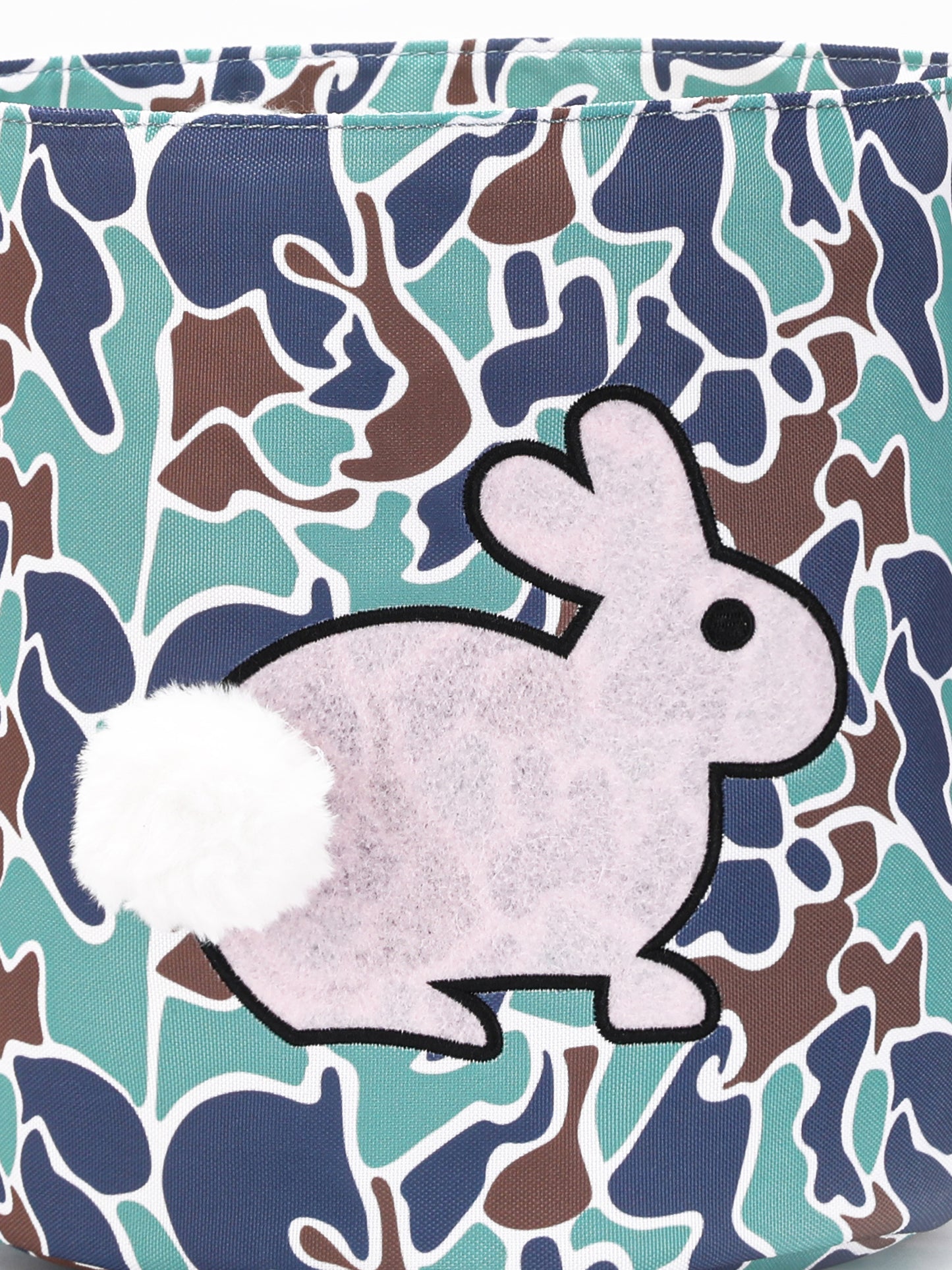 Kids Rabbit Appliqué Camouflage Easter Basket