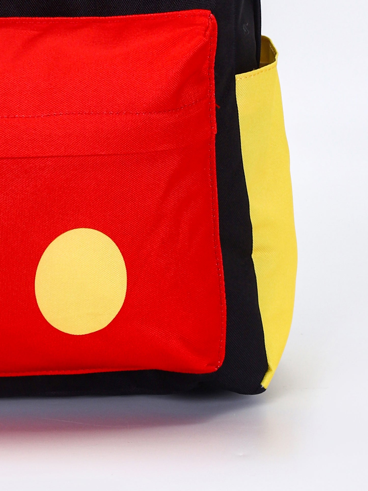 Black Red Character Printed Backpack