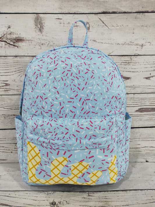 Ice Cream Drip Kids Canvas Backpack