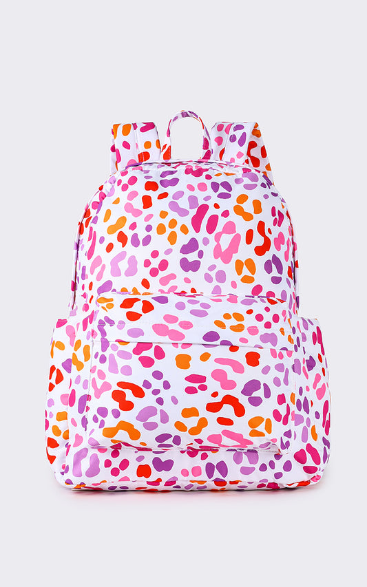 Cheetah Printed Kids Girls Backpack
