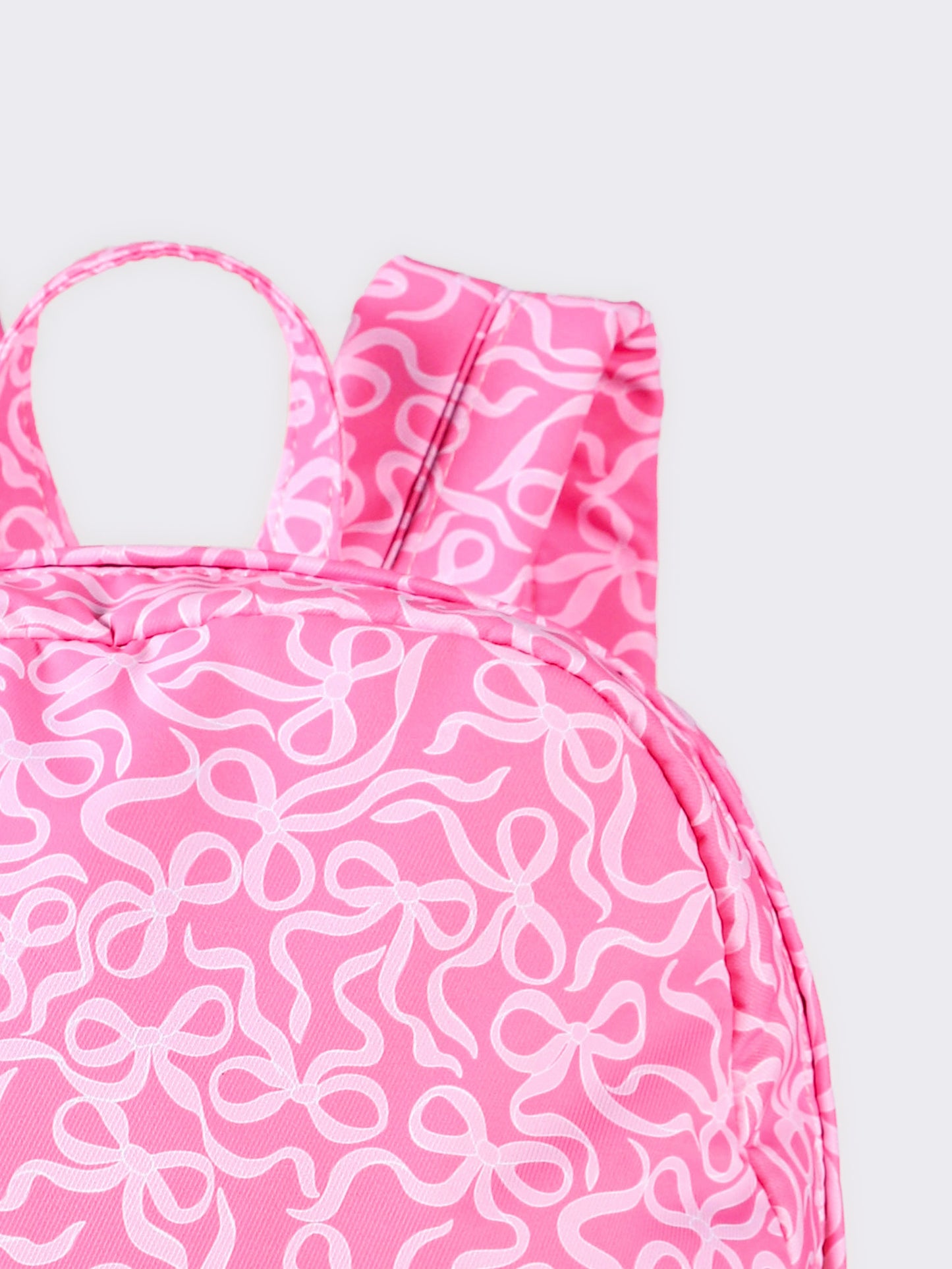 Gingham Ruffle Bow Printed Girls Backpack